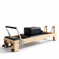 Solid Rubber Wood Pilates Reformer Machine